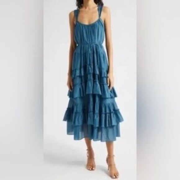 CINQ À SEPT KANDRA  Tiered Skirt Maxi Dress size 4 NWOT - Picture 1 of 10